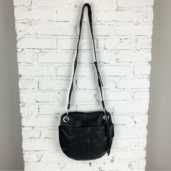 Vince Camuto Faria Black Leather Crossbody Purse - Picture 2 of 9